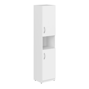 Офисная мебель Simple Шкаф колонка с 2-мя глухими малыми дверьми правый SR-5U.4(R) Белый 386х375х1817