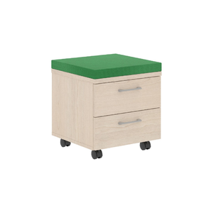 Офисная мебель Xten Тумба мобильная (подушка зеленая) XMC-2D.1A Бук Тиара 465x465x520