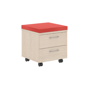 Офисная мебель Xten Тумба мобильная (подушка красная) XMC-2D.1A Бук Тиара 465x465x520