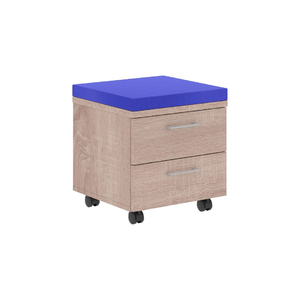 Офисная мебель Xten Тумба мобильная (подушка синяя) XMC-2D.1A Дуб Сонома 465x465x520