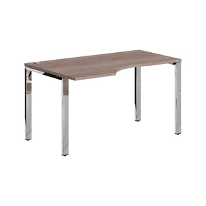 Офисная мебель Xten Gloss Стол эргономичный XGCET 149.1(L) Дуб Сонома/Нержавейка полированная 1400x900x750