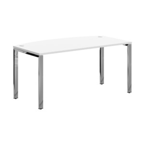 Офисная мебель Xten Gloss Стол руководителя XGET 169.1 Белый/Нержавейка полированная 1600x867x750