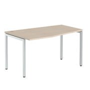 Офисная мебель Икстен С (Xten-S) Стол эргономичный XSCT 149(L) Бук Тиара/Алюминий 1400x900x750 (108871)