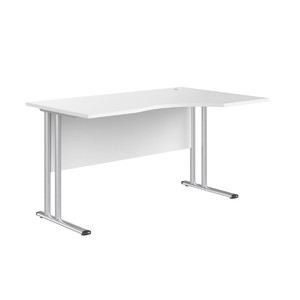 Офисная мебель Имаго-М Стол эргономичный СА-2M(R) Белый/Серебро 1400х900х755