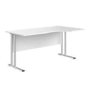 Офисная мебель Имаго-М Стол эргономичный СА-1M(R) Белый/Серебро 1600х900х755