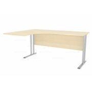 Офисная мебель Имаго-М Стол эргономичный СА-4M(L) Клен/Серебро 1600х1200х755
