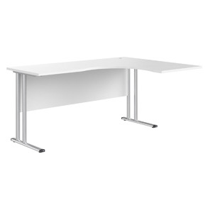 Офисная мебель Имаго-М Стол эргономичный СА-4M(R) Белый/Серебро 1600х1200х755