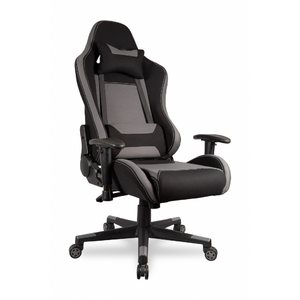 Геймерское кресло College BX-3760 Black/Dark grey Ткань черно-серая