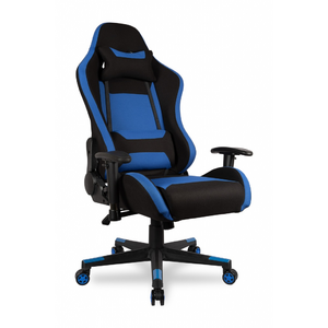 Геймерское кресло College BX-3760 Black/Blue Ткань черно-синяя