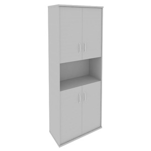 Офисная мебель RIVA Шкаф высокий широкий А.СТ-1.5 Серый 770х365х1980