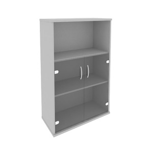 Офисная мебель RIVA Шкаф средний широкий А.СТ-2.2 Серый 770х365х1215