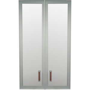 Кабинет руководителя Приоритет Двери стеклянные в алюминиевой раме К-981.СР.Ф Алюминий 712х20х1165