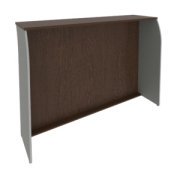 Ресепшн Riva Стойка прямая А.РС-4 Венге Цаво/Металлик 1644х506х1150