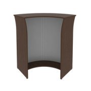Ресепшн Riva Стойка угловая А.РС-5.5 ролета Венге Цаво 950х950х1150