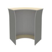 Ресепшн Riva Стойка угловая А.РС-5.5 ролета Клён/Металлик 950х950х1150