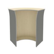 Ресепшн Riva Стойка прямая А.РС-5 ХДФ Клён/Металлик 950х950х1150