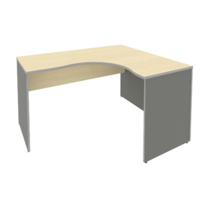 Офисная мебель RIVA Стол криволинейный правый А.СА-3 (R) Клён/ Металлик 1400х1200х750