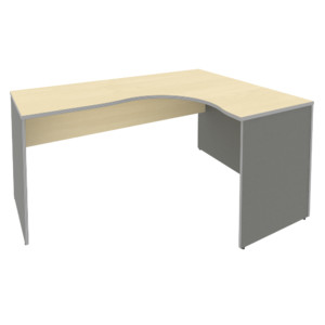 Офисная мебель RIVA Стол криволинейный правый А.СА-4 (R) Клён/ Металлик 1600х1200х750