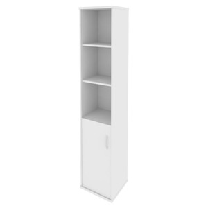 Офисная мебель RIVA Шкаф высокий узкий левый А.СУ-1.1 (L) Белый 404х365х1980