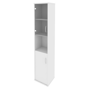 Офисная мебель RIVA Шкаф высокий узкий левый А.СУ-1.4 (L) Белый 404х365х1980