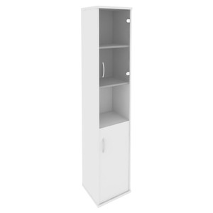 Офисная мебель RIVA Шкаф высокий узкий правый А.СУ-1.4 (R) Белый 404х365х1980