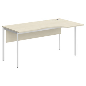 Офисная мебель Имаго-С Стол эргономичный правый с фронтальной панелью СА-1SD(R) Клен/Белый 1600х900х755