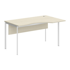 Офисная мебель Имаго-С Стол эргономичный правый с фронтальной панелью СА-2SD(R) Клен/Белый 1400х900х755