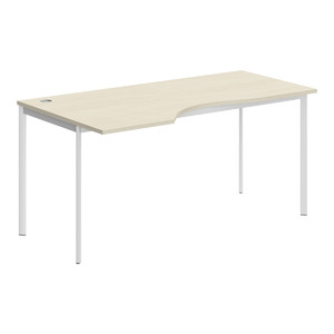 Офисная мебель Имаго-С Стол эргономичный левый СА-1S(L) Клен/Белый 1600х900х755