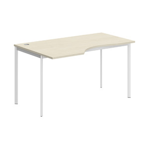 Офисная мебель Имаго-С Стол эргономичный левый СА-2S(L) Клен/Белый 1400х900х755