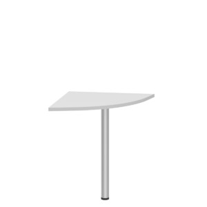 Офисная мебель Xten Угловой элемент с опорой XKD 700.1 Белый/Алюминий 700x700x750