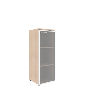 Офисная мебель Xten Шкаф колонка со стеклянной дверью в алюминиевой раме правый XMC 42.7(R) Бук Тиара 432x432x1190