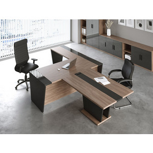 Кабинет руководителя Асти (Asti) Дуб урбан/Черный