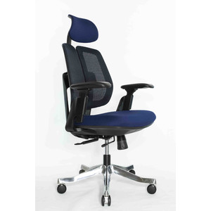 Ортопедическое кресло BIONIC A92-MESH-BK-BL Сетка A92/Ткань синяя A92-2 680x490x630