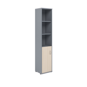 Офисная мебель Имаго Шкаф колонка с глухой малой дверью СУ-1.1(L) Клен/Металлик 403х365х1975