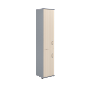 Офисная мебель Имаго Шкаф колонка с глухой средней и малой дверьми СУ-1.3(L) Клен/Металлик 403х365х1975
