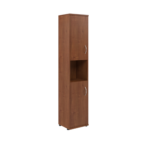 Офисная мебель Имаго Шкаф колонка с комплектом глухих малых дверей СУ-1.5(L) Орех Французский 403х365х1975