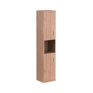 Офисная мебель Имаго Шкаф колонка с комплектом глухих малых дверей СУ-1.5(L) Ясень Шимо 403х365х1975