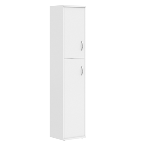 Офисная мебель Имаго Шкаф колонка с глухой малой и средней дверьми СУ-1.8(L) Белый 403х365х1975