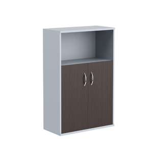 Офисная мебель Имаго Шкаф с глухими малыми дверьми СТ-2.1 Венге Магия/Металлик 770х365х1200