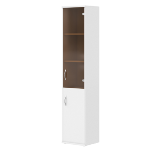 Офисная мебель Имаго Шкаф колонка комбинированная СУ-1.2(R) Белый 403х365х1975