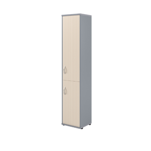 Офисная мебель Имаго Шкаф колонка с глухой средней и малой дверьми СУ-1.3(R) Клен/Металлик 403х365х1975