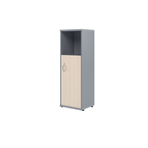 Офисная мебель Имаго Шкаф колонка с глухой малой дверью СУ-2.1(R) Клен/Металлик 403х365х1200