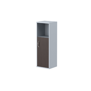 Офисная мебель Имаго Шкаф колонка с глухой малой дверью СУ-2.1(R) Венге Магия/Металлик 403х365х1200