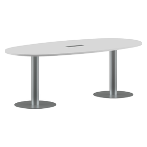 Офисная мебель Имаго Конференц-стол ПРГ-3 Белый/Алюминий 2200х1100х750