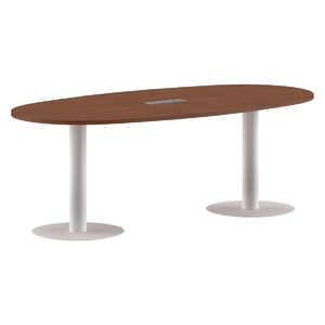 Офисная мебель Имаго Конференц-стол ПРГ-3 Орех Французский/Белый 2200х1100х750