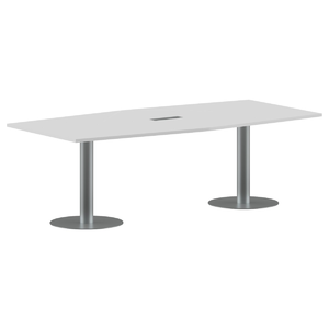 Офисная мебель Имаго Конференц-стол ПРГ-4 Белый/Алюминий 2400х1200х750
