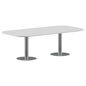 Офисная мебель Имаго Конференц-стол ПРГ-8 Белый/Алюминий 2400х1200х750