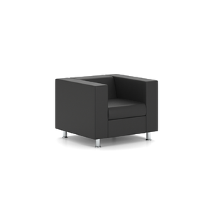 Кресло для отдыха Chairman АЛЕКТО Экокожа Euroline 9100 (Черный) 890х850х700