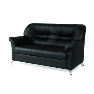 Диван двухместный Chairman ПАРМ Экокожа Euroline 9100 (Черная) 1580х900х910