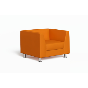 Кресло для отдыха Chairman ДЕРБИ Экокожа Euroline 112 (Оранжевый) 970х770х670